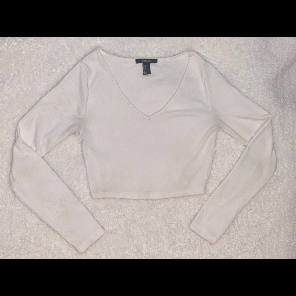 White/Cream Crop Top